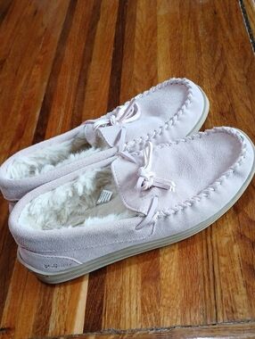 Womens My Slippers Suede Moccasin Slippers - 7